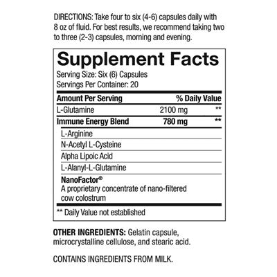 Glutamine Prime Supplement Facts